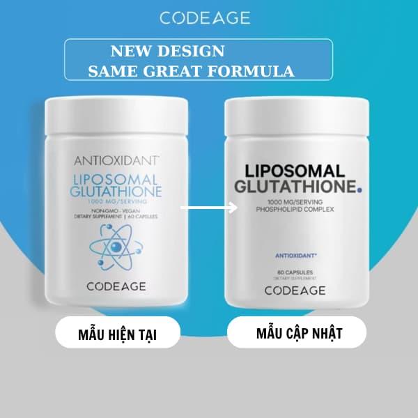 Viên uống trắng da codeage liposomal glutathione Viên uống trắng da codeage liposomal glutathione