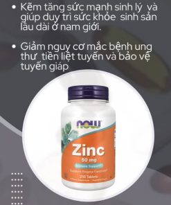 Viên bổ sung kẽm Now Foods Zinc