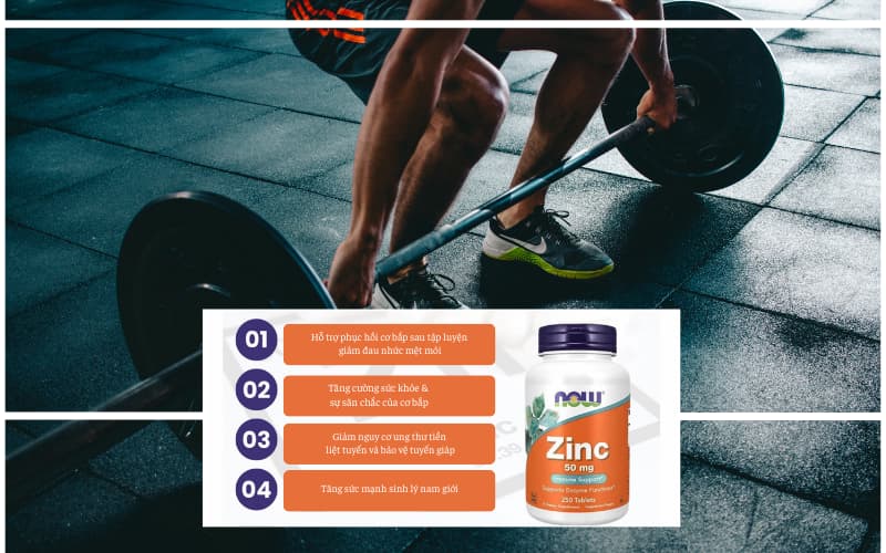 Viên bổ sung kẽm Now Foods Zinc