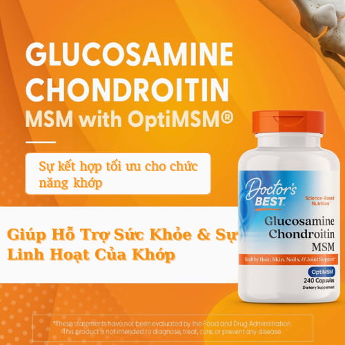 Hỗ Trợ Xương Khớp Doctor's Best Glucosamine Chondroitin MSM Hỗ Trợ Xương Khớp Doctor's Best Glucosamine Chondroitin MSM
