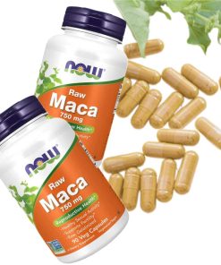 Now Organic Raw Maca Root 750mg, 90 Veg Capsules