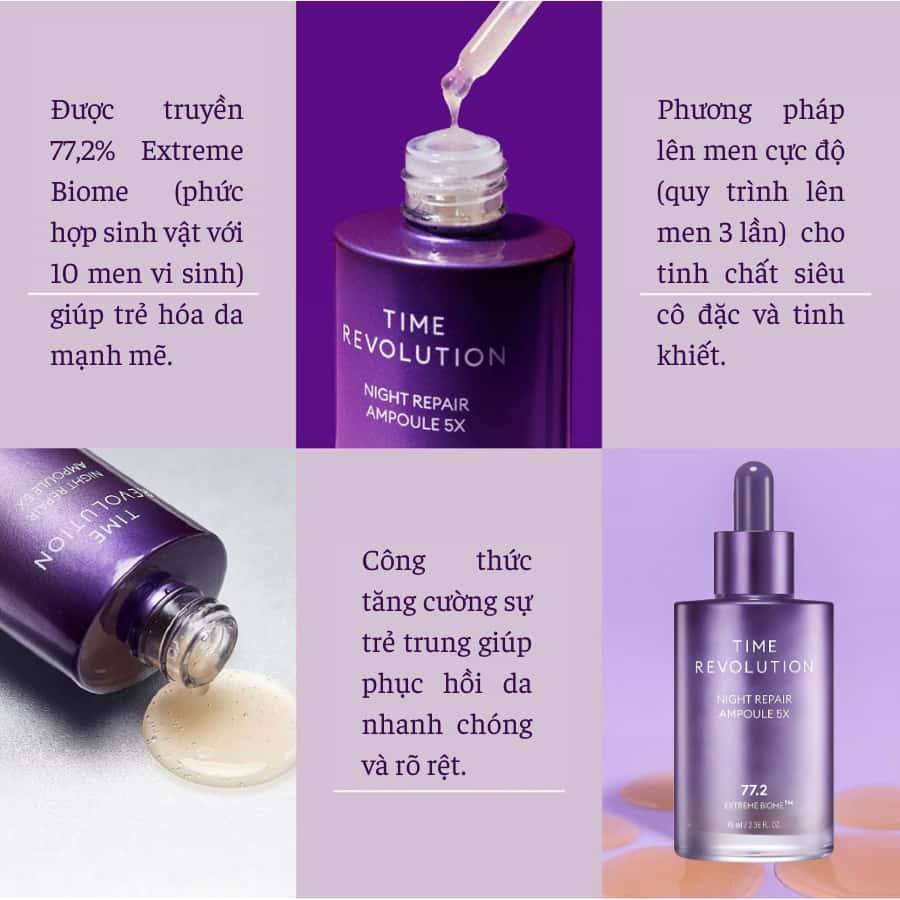 Tinh Chất Phục Hồi Da Ban Đêm Time Revolution Night Repair Ampoule 5X, 70ml Tinh Chất Phục Hồi Da Ban Đêm Time Revolution Night Repair Ampoule 5X, 70ml