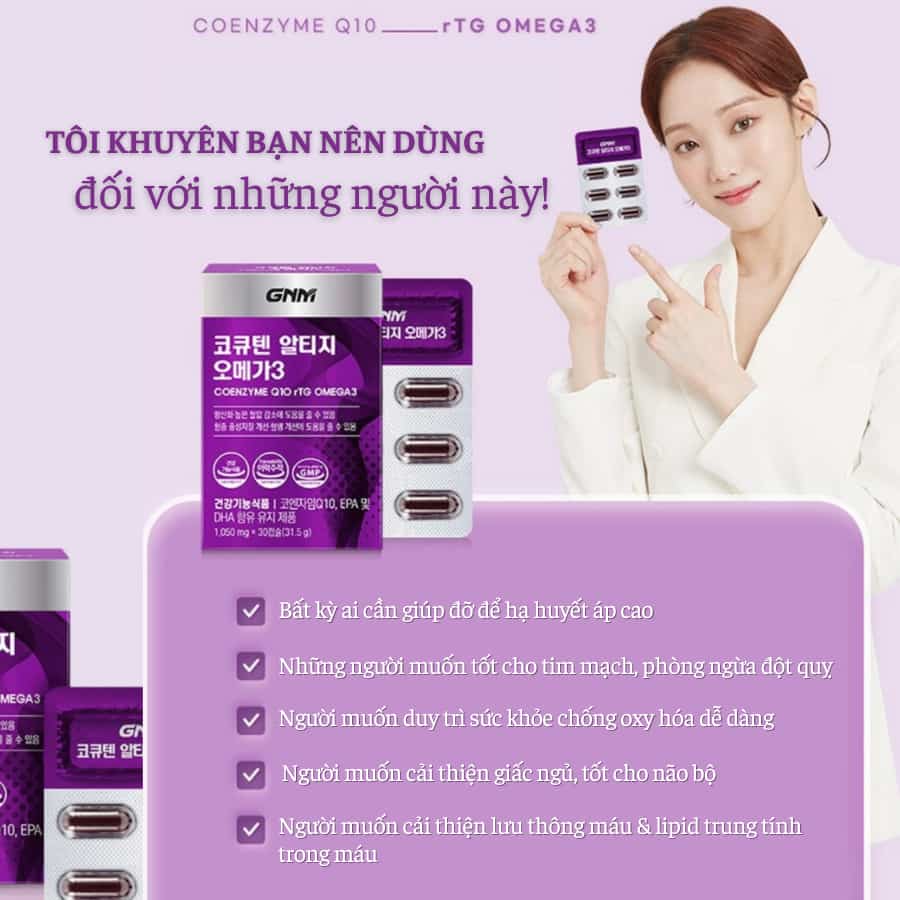 GNM Coenzyme Q10 rTG Omega3 – Hỗ trợ sức khỏe tim mạch & não bộ (5) GNM Coenzyme Q10 rTG Omega3 - Hỗ trợ sức khỏe tim mạch & não bộ