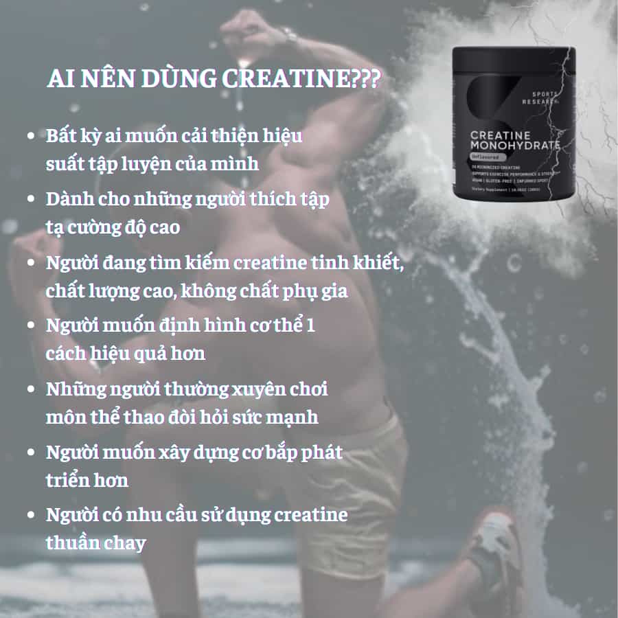 Sports Research Creatine Monohydrate Powder 500g