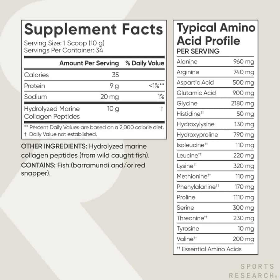 Sports Research Marine Collagen Peptides Powder 340g (4)