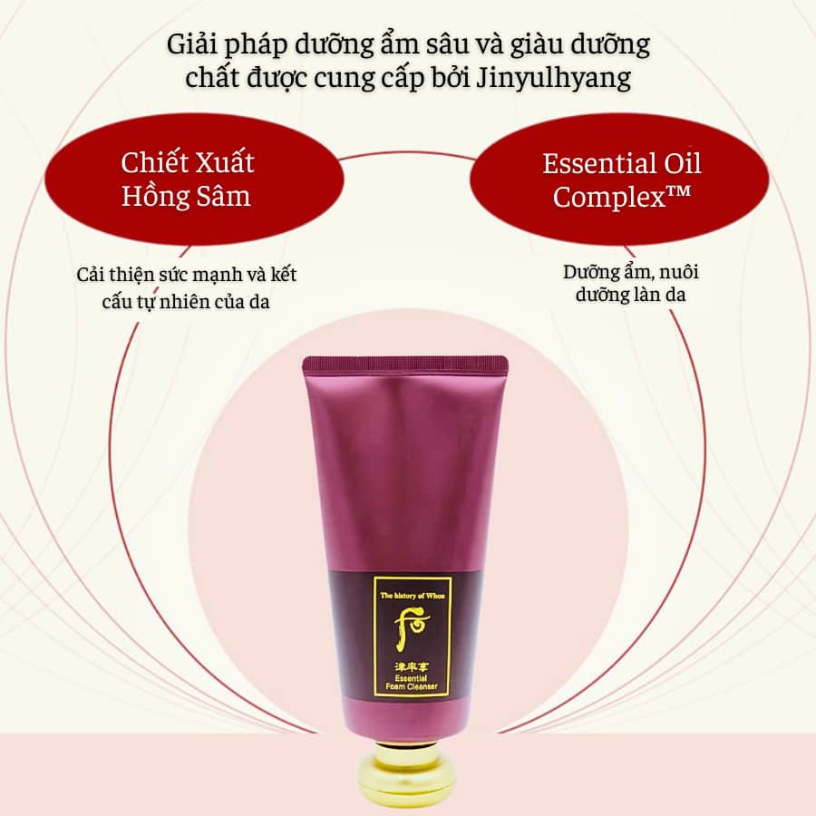 Sữa Rửa Mặt The Whoo Jinyulhyang Essential Foam Cleanser (2) Sữa Rửa Mặt The Whoo Jinyulhyang Essential Foam Cleanser