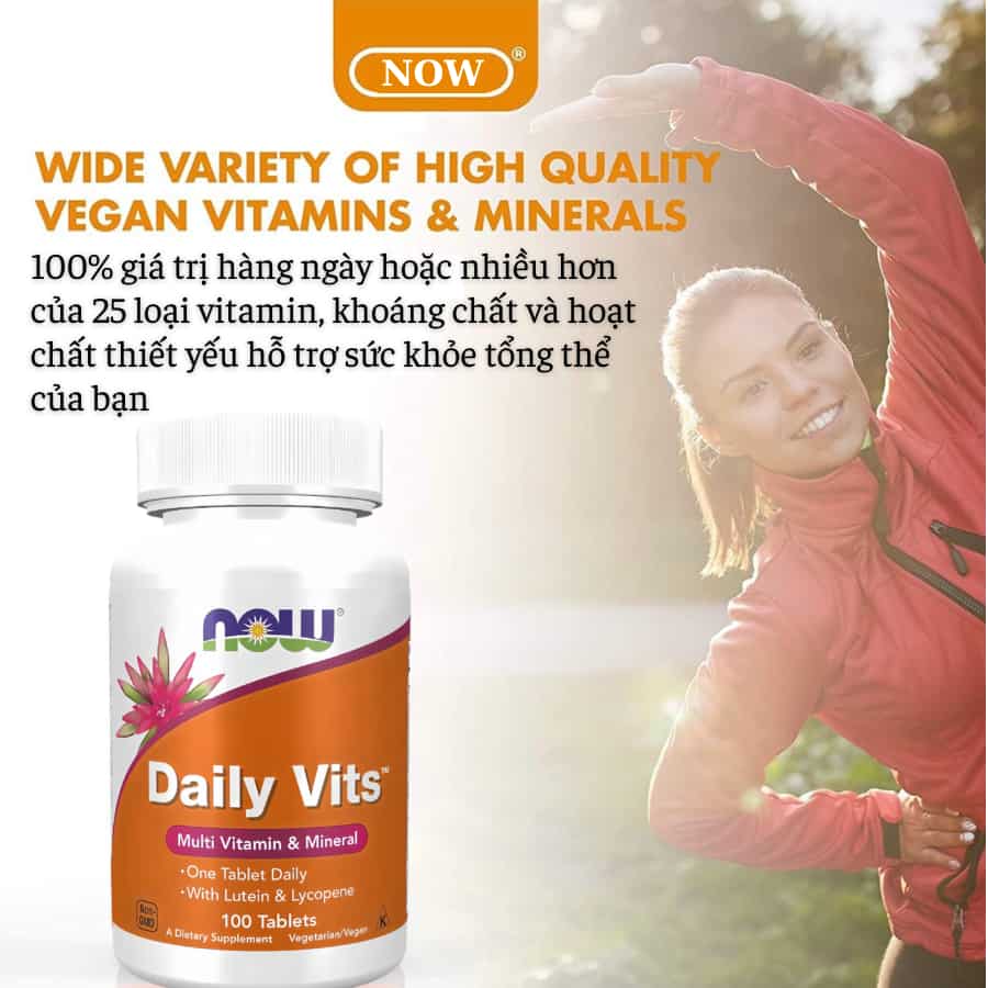 Vitamin tổng hợp Now Foods Daily Vits, 100 viên (8) Vitamin tổng hợp Now Foods Daily Vits, 100 viên