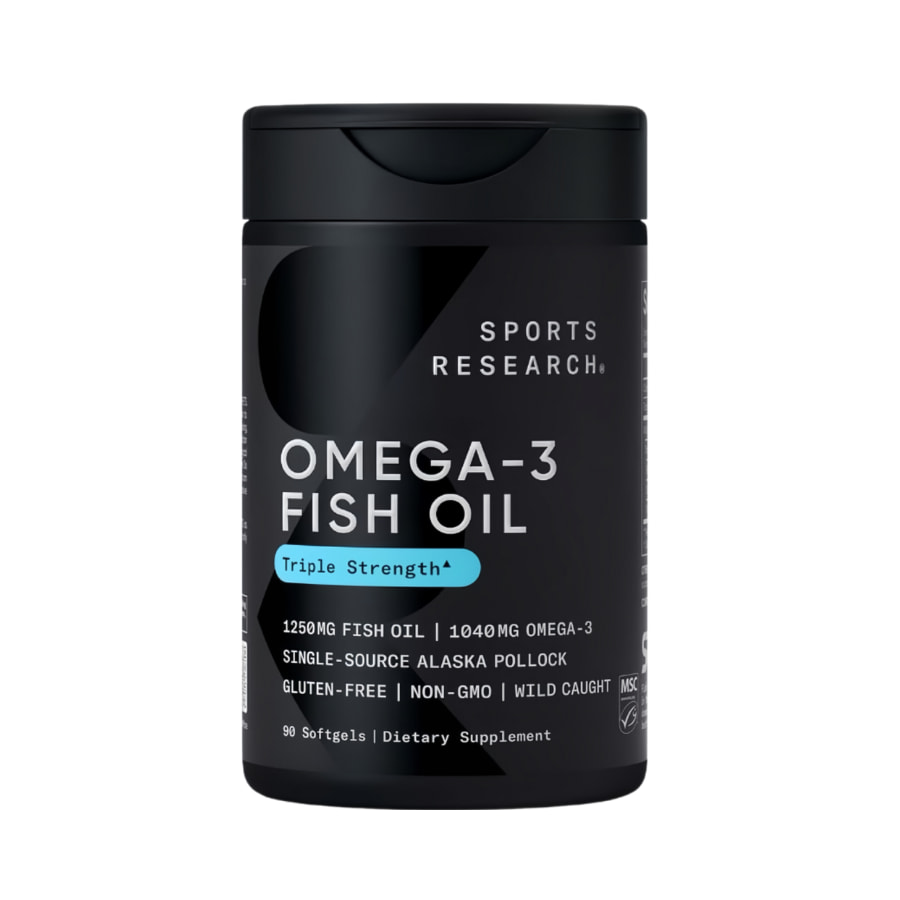 Dầu Cá Sports Research Omega-3 Fish Oil 1250mg, 90 Viên (10) Dầu Cá Sports Research Omega-3 Fish Oil 1250mg, 90 Viên