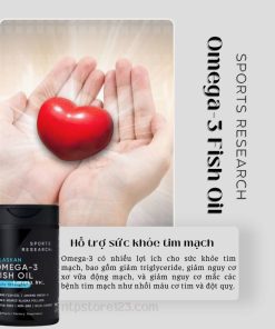Dầu Cá Sports Research Omega-3 Fish Oil 1250mg, 90 Viên