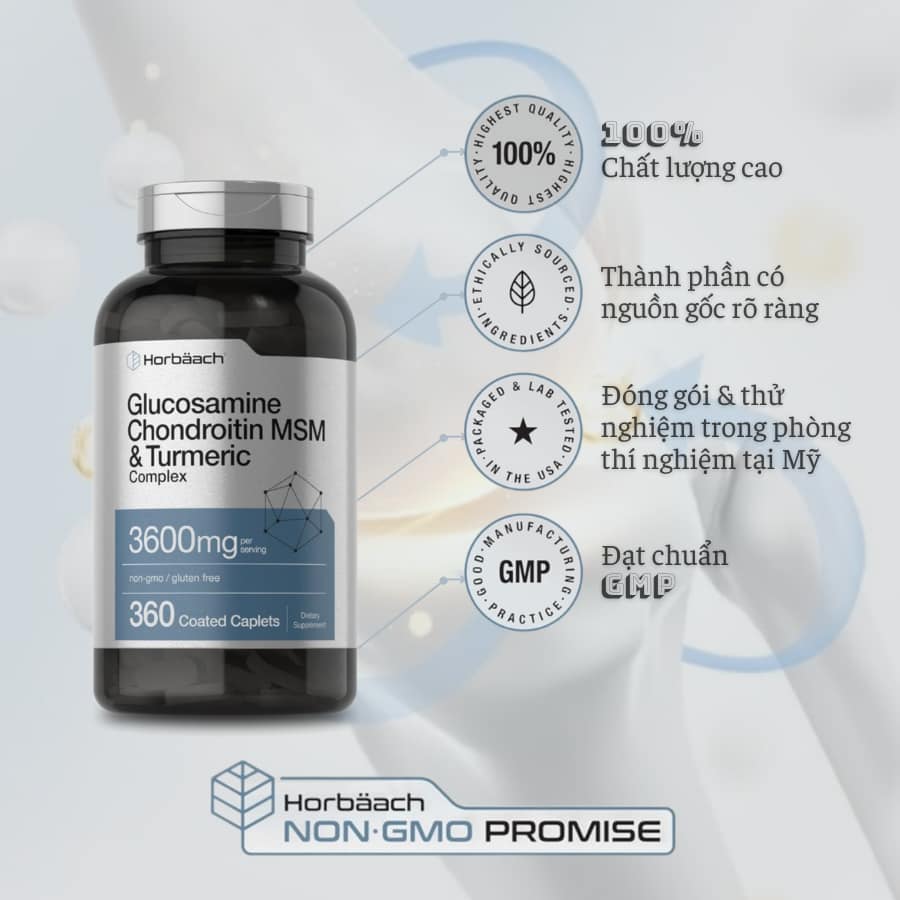 Hỗ Trợ Xương Khớp Horbaach Glucosamine Chondroitin MSM 360 Viên (5) Hỗ Trợ Xương Khớp Horbaach Glucosamine Chondroitin MSM 360 Viên