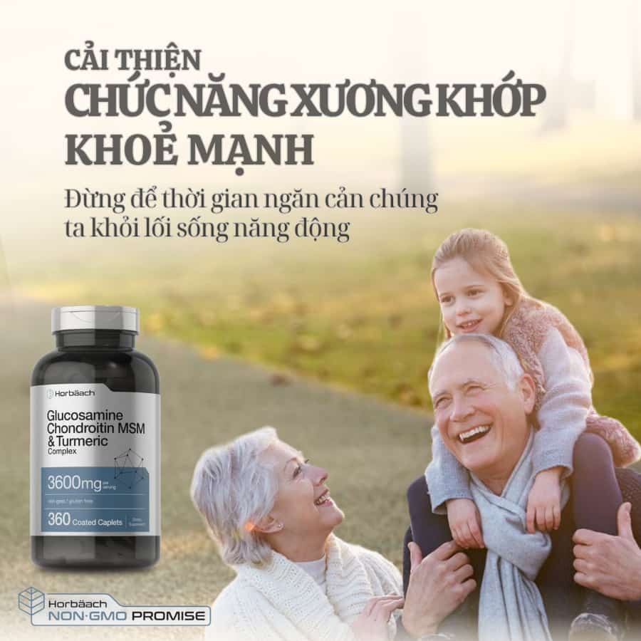 Hỗ Trợ Xương Khớp Horbaach Glucosamine Chondroitin MSM 360 Viên