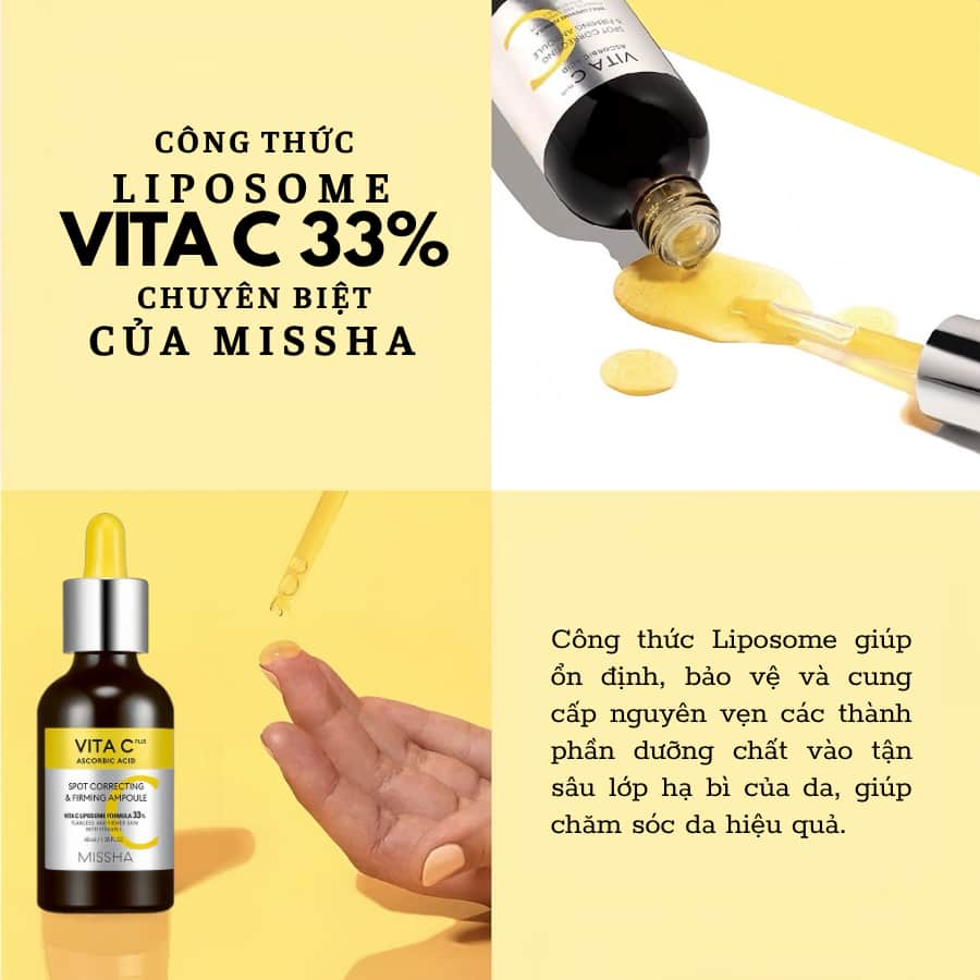 Tinh Chất Dưỡng Da Missha Vita C Plus Spot Correcting & Firming Ampoule 40ml