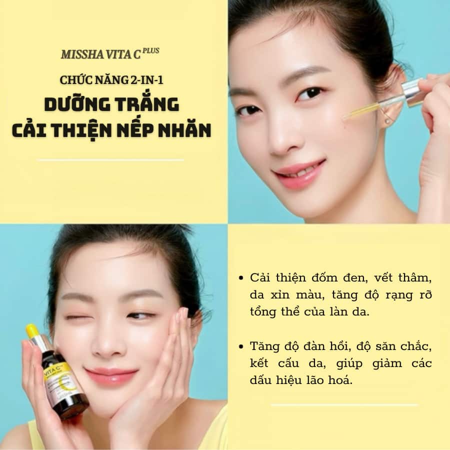 Tinh Chất Dưỡng Da Missha Vita C Plus Spot Correcting & Firming Ampoule 40ml