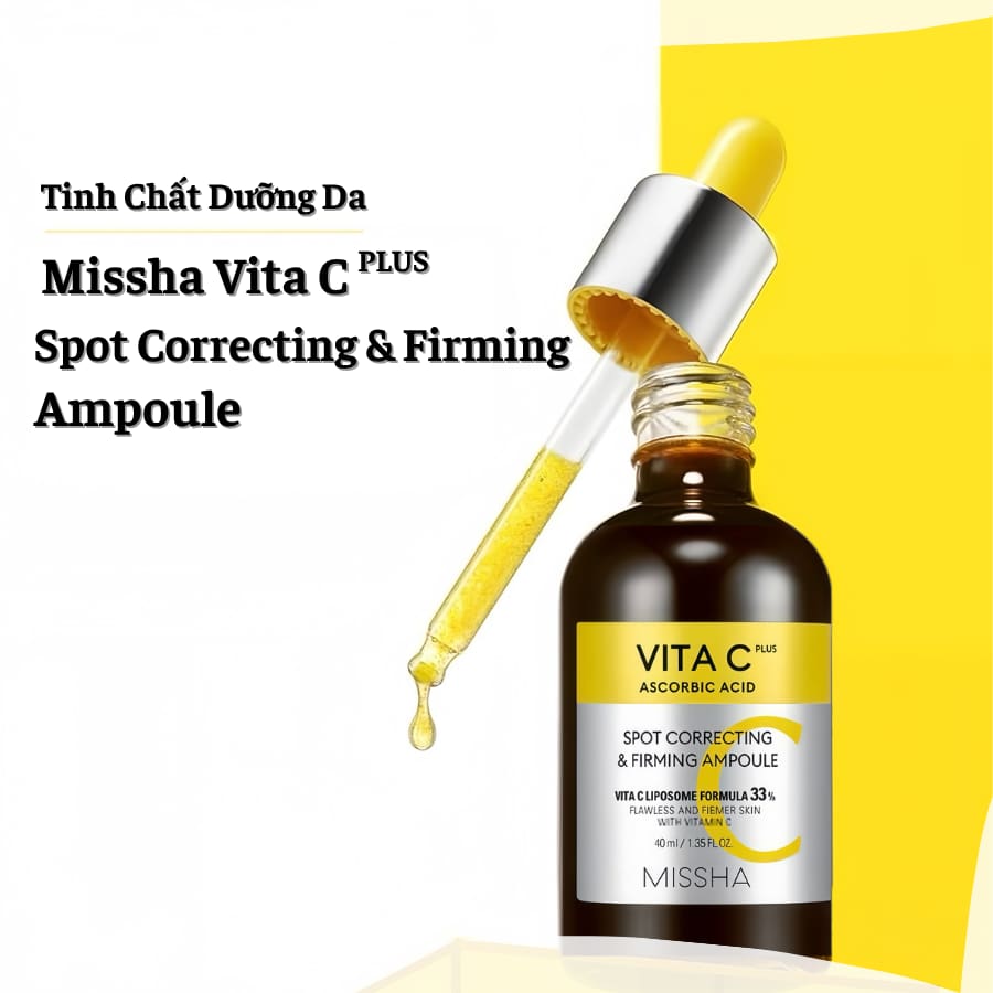Tinh Chất Dưỡng Da Missha Vita C Plus Spot Correcting & Firming Ampoule 40ml (7) Tinh Chất Dưỡng Da Missha Vita C Plus Spot Correcting & Firming Ampoule 40ml