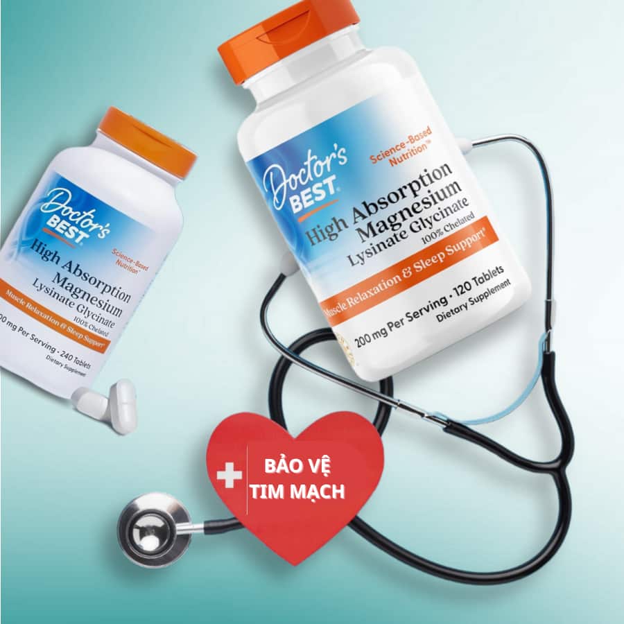 Doctor's Best High Absorption Magnesium Glycinate Lysinate 240 Viên