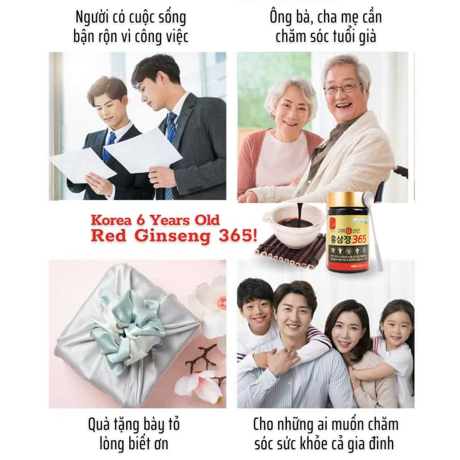 Cao Hồng Sâm 365 Hàn Quốc _ 4 lọ x 240g