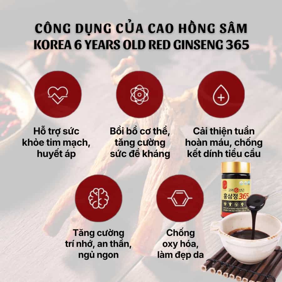 Cao Hồng Sâm 365 Hàn Quốc _ 4 lọ x 240g
