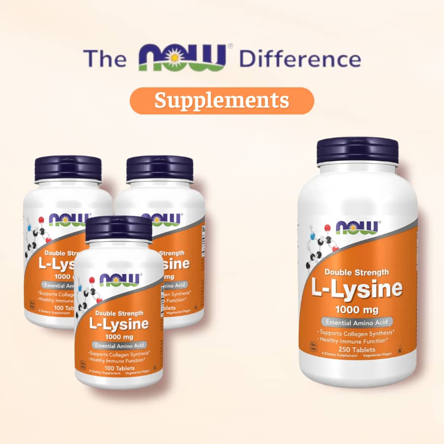 Now L-Lysine 1000mg, 100 Viên