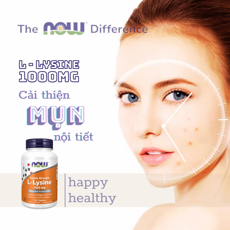 Now L-Lysine 1000mg, 100 Viên