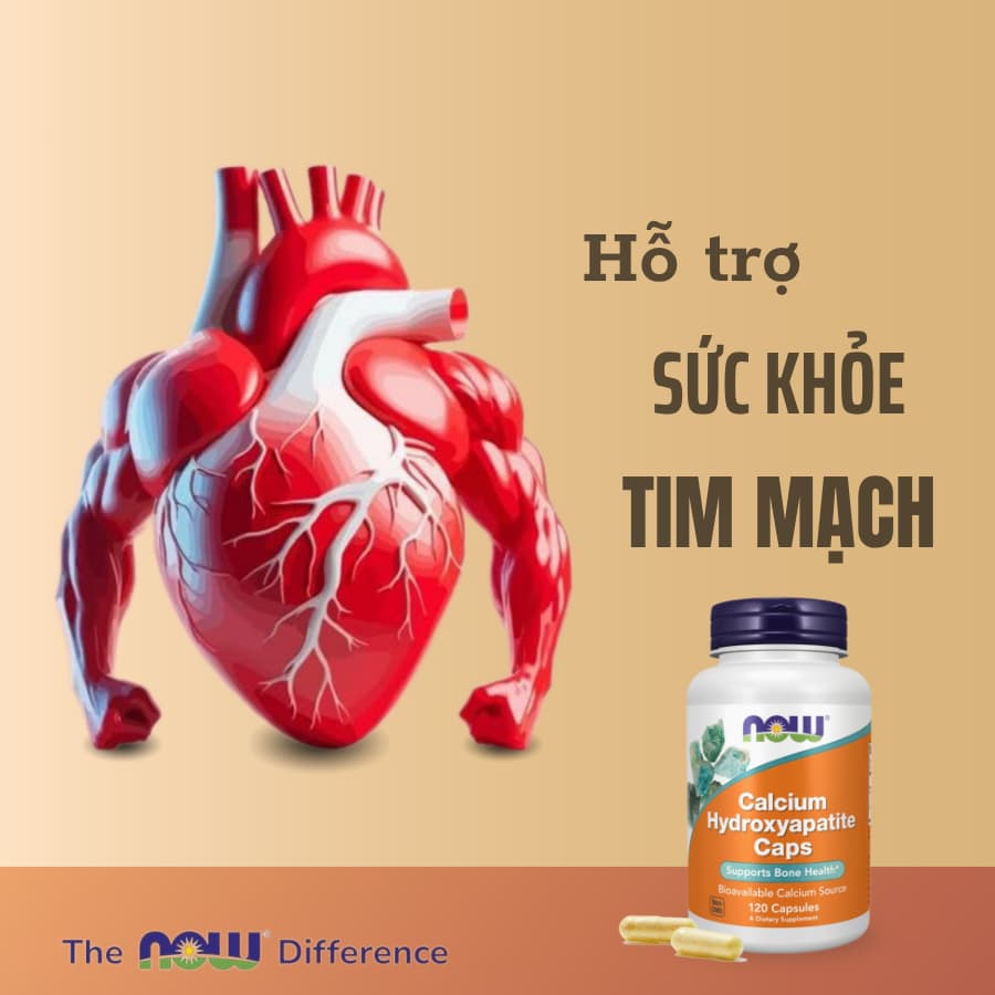 Viên Uống Bổ Sung Canxi Now Calcium Hydroxyapatite Caps - Hỗ trợ sức khỏe xương